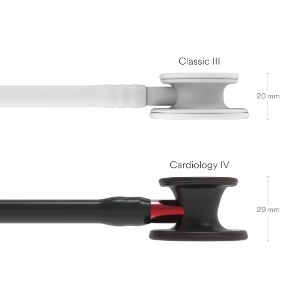 Cardiology-IV_Black-Finish-Chestpiece_Black-Tube_Red-Stem_Black-Headset_03 Littmann® Cardiology IV™- Black-Finish Chestpiece, Black Tube, Red Stem and Black Headset