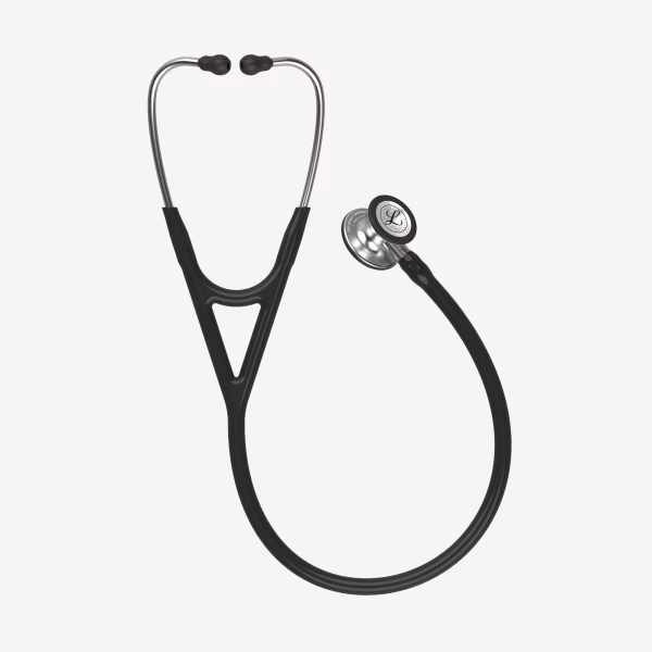 Cardiology-IV_Black-Tube_Stainless_02 Littmann® Cardiology IV™ - Black Tube, Standard-Finish Chestpiece, Stainless Stem and Headset