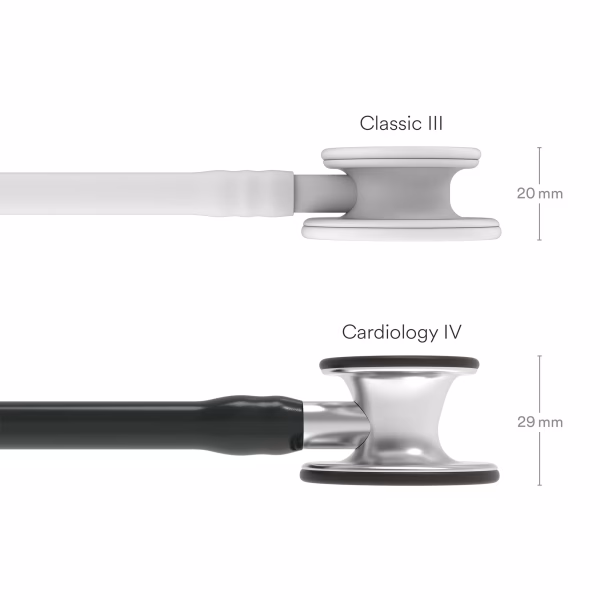 Cardiology-IV_Black-Tube_Stainless_04 Littmann® Cardiology IV™ - Black Tube, Standard-Finish Chestpiece, Stainless Stem and Headset