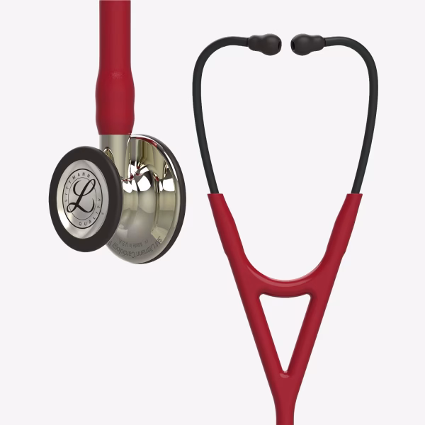 Cardiology-IV_Burgundy-Tube_01 Littmann® Cardiology IV™ - Burgundy Tube, Mirror-Finish Chestpiece and Stem, Stainless Headset
