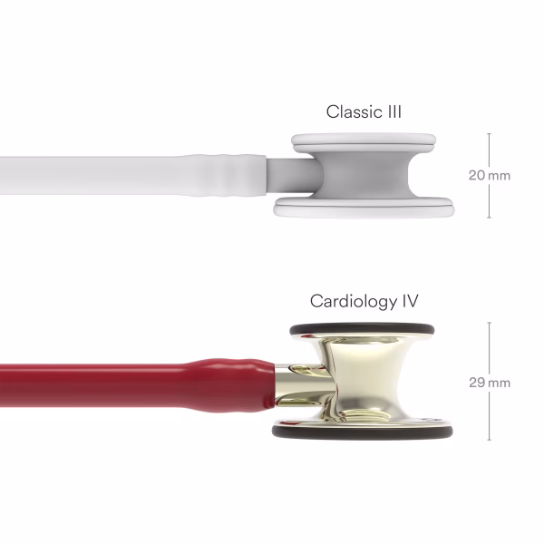 Cardiology-IV_Burgundy-Tube_03 Littmann® Cardiology IV™ - Burgundy Tube, Mirror-Finish Chestpiece and Stem, Stainless Headset