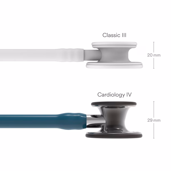 Cardiology-IV_Caribbean-Blue-Tube_03 Littmann® Cardiology IV™ - Caribbean Blue Tube, High Polish Smoke-Finish Chestpiece, Mirror Stem and Smoke Headset