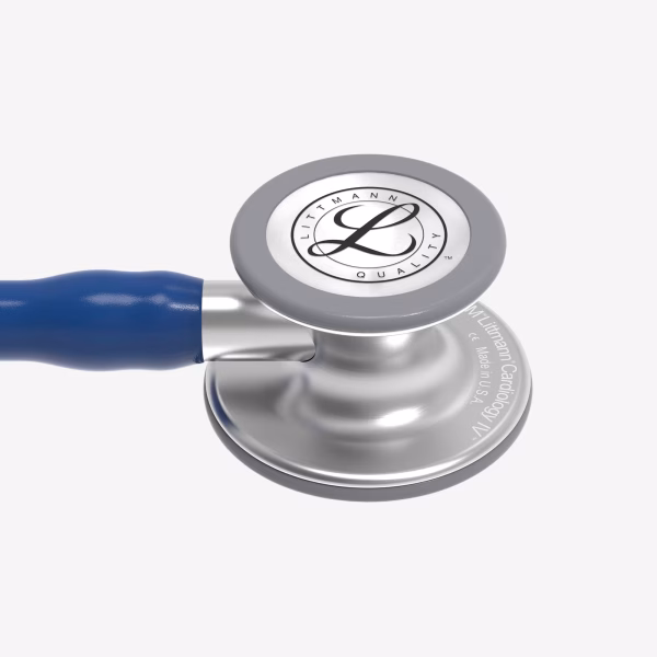 Cardiology-IV_Navy-Blue-Tube_04 Littmann® Cardiology IV™ - Navy Blue Tube, Standard-Finish Chestpiece, Stainless Stem and Headset
