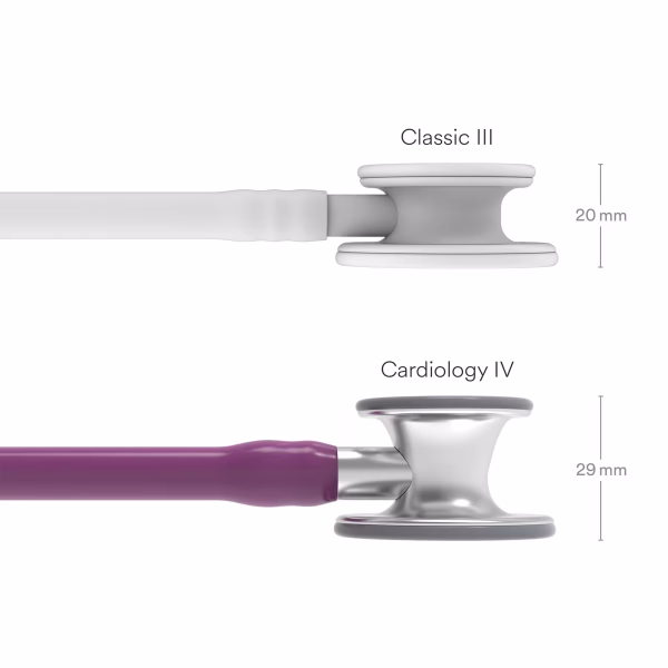 Cardiology-IV_Plum-Tube_03 Littmann® Cardiology IV™ - Plum Tube, Standard-Finish Chestpiece, Stainless Stem and Headset