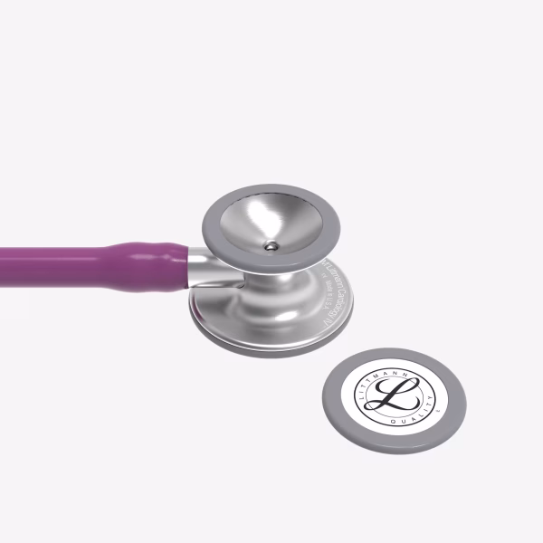 Cardiology-IV_Plum-Tube_05 Littmann® Cardiology IV™ - Plum Tube, Standard-Finish Chestpiece, Stainless Stem and Headset