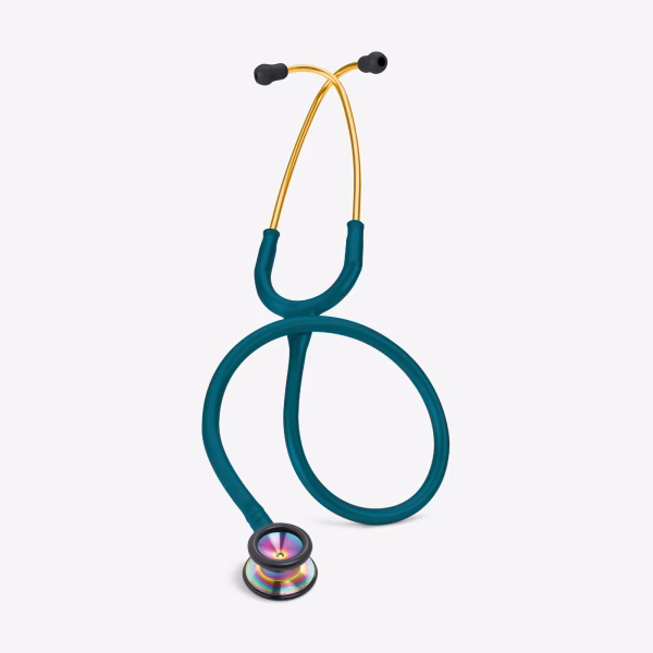 Classic-II-Paediatric_Caribbean-Blue-Tube_Rainbow-finish-Chestpiece_01 Littmann® Classic II Paediatric - Caribbean Blue Tube, Rainbow-finish Chestpiece
