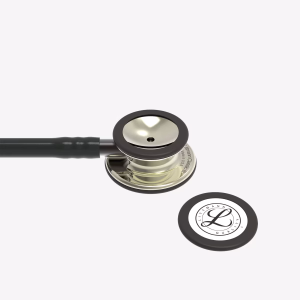 Classic-III_Black-Tube_Champagne-Finish-Chestpiece_Smoke-stemheadset_05 Littmann® Classic III™- Black Tube, Champagne - Finish Chestpiece, Smoke Stem and Headset