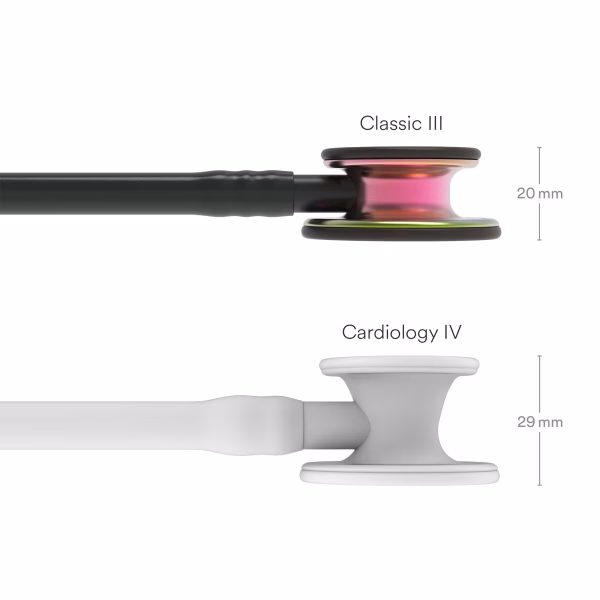 Classic-III_Black-Tube_Rainbow-Finish-Chestpiece_Black-stemheadset_03 Littmann® Classic III™- Black Tube, Rainbow-Finish Chestpiece, Black stem and headset