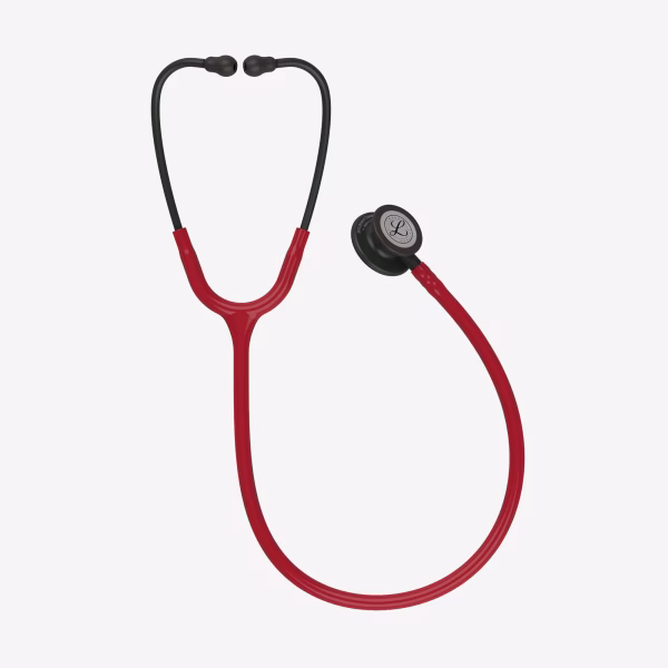 Classic-III_Burgundy-Tube_Black-Finish-Chestpiece_02-1 Littmann® Classic III™- Burgundy Tube, Black-Finish Chestpiece, stem and headset