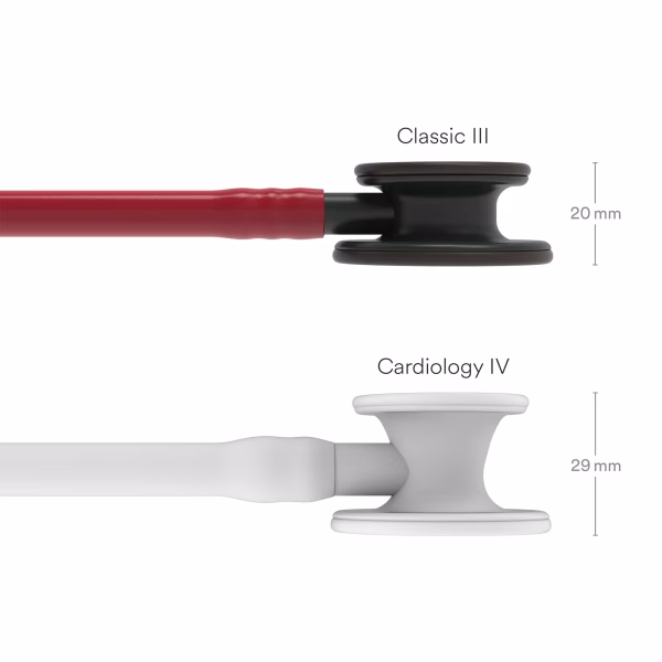 Classic-III_Burgundy-Tube_Black-Finish-Chestpiece_03 Littmann® Classic III™- Burgundy Tube, Black-Finish Chestpiece, stem and headset