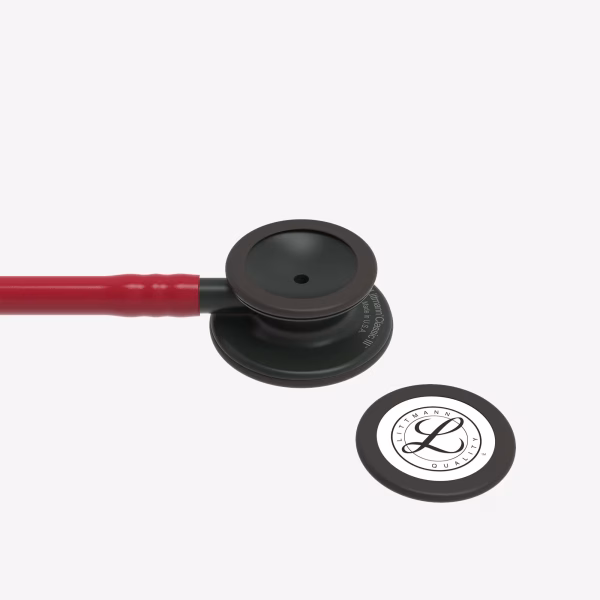 Classic-III_Burgundy-Tube_Black-Finish-Chestpiece_05 Littmann® Classic III™- Burgundy Tube, Black-Finish Chestpiece, stem and headset
