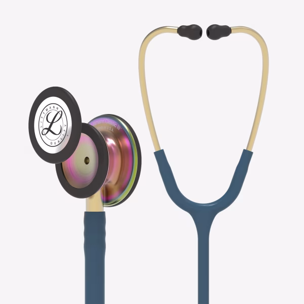Classic-III_Caribbean-Blue-Tube_Rainbow-Finish_01 Littmann® Classic III™- Caribbean Blue Tube, Rainbow-Finish