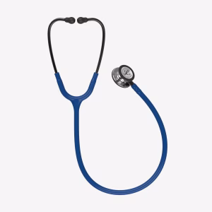Classic-III_Navy-Blue-Tube_Mirror-Chestpiece_Smoke-StemHeadset_02 Littmann® Classic III™- Navy Blue Tube, Mirror - Finish Chestpiece, Smoke Stem and Headset