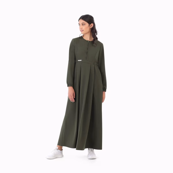 Jasmine_Modest_Olive-Green_01 Jasmine™ Modest Scrub Dress