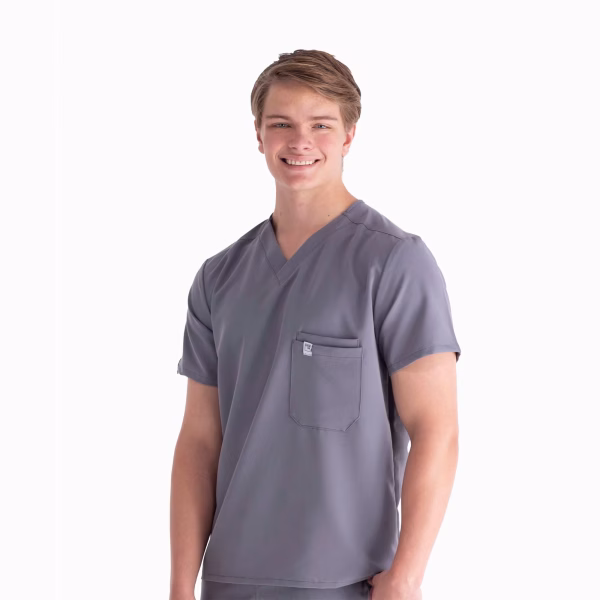 Jeff_Slate_02 Jeff™ Double Pocket Scrub Top
