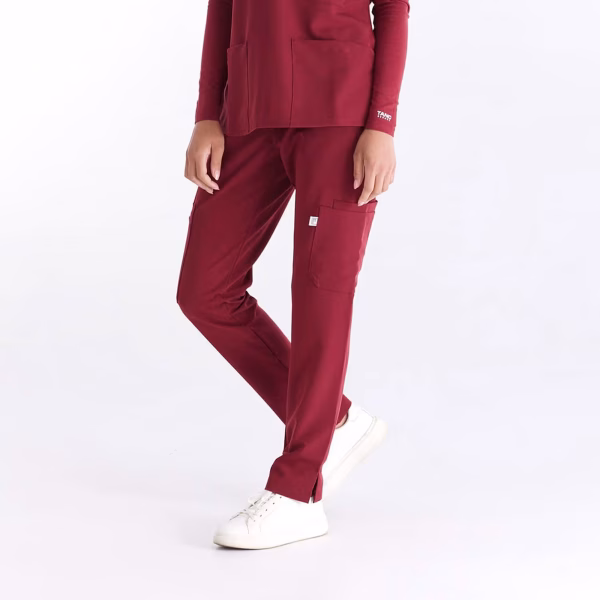 Meg_Maroon_02 Meg™ Straight Leg Cargo Pants