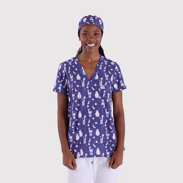 Astro-Animals-ScrubLab_Women_Caps_01 Astro Animals Cap - Female