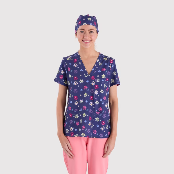 Paw-Print-ScrubLab_Women_Caps_01 Paw Print Cap - Female