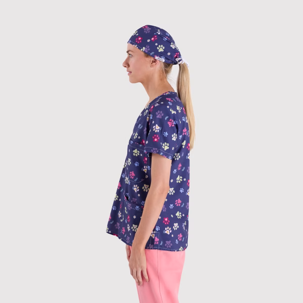 Paw-Print-ScrubLab_Women_Caps_02 Paw Print Cap - Female