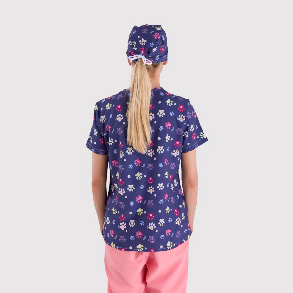 Paw-Print-ScrubLab_Women_Caps_03 Paw Print Cap - Female