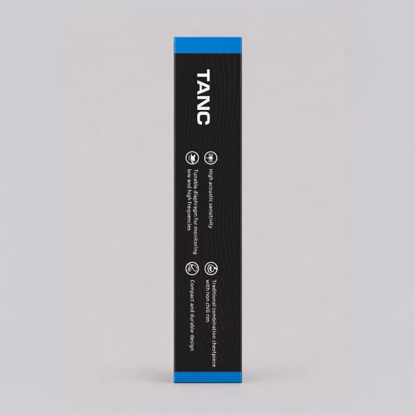 TANC-Stethoscope-Box-Side-1 TANC Classic Stainless Steel Stethoscope - Navy Blue